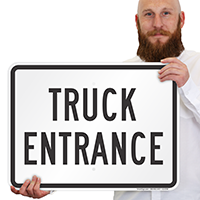 Truck Entrance For Driveway Sign