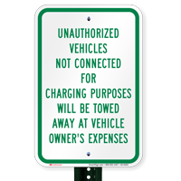 Unauthorized Vehicles Tow Away Sign