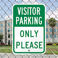 Visitor Parking Only Please Sign