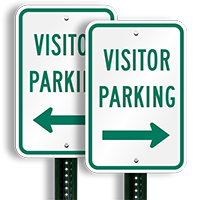 Visitor Parking Sign (arrow pointing right)