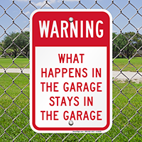 Garage,Warning Sign