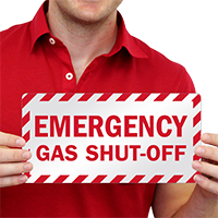 Emergency Gas Shut-Off Label