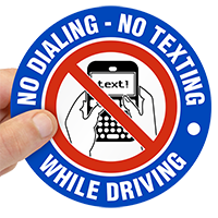 No Dialing, No Texting, While Driving (Graphic) Label