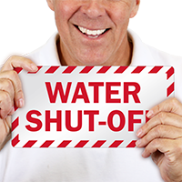 Water Shut-Off Label