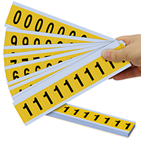 Mylar 1 'Numbers and Letters Character Black on yellow 09Kit