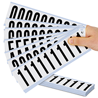 Mylar 2 'Numbers and Letters Character Black on white 09Kit