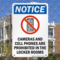 Cameras And Cell Phones Prohibited Sign