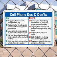 Cell Phone Dos And Do Nots Sign