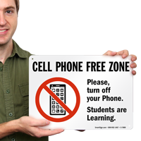 Cell Phone Free Zone Sign