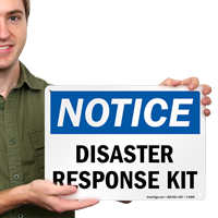 Disaster Response Kit OSHA Notice Sign