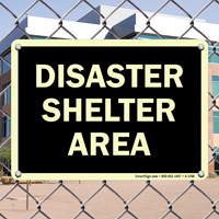 Disaster Shelter Area Evacuation Sign