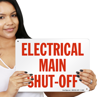 Electrical Main Shut Off Sign