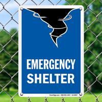 Emergency Shelter Rescue Area Sign