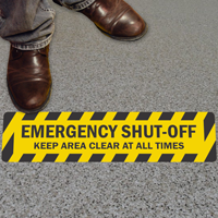 Emergency Shut Off Floor Sign