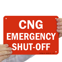 CNG Emergency Shut-Off Sign