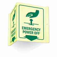 Emergency Power Off Projecting Sign
