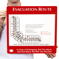 Evacuation Map Sign Holder Frame