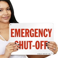 Emergency Shut Off Sign