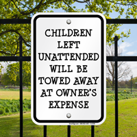Funny Children Safety Sign