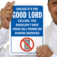 Funny No Cell Phone Sign