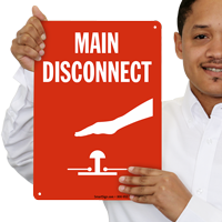 Main Disconnect Fire And Emergency Sign