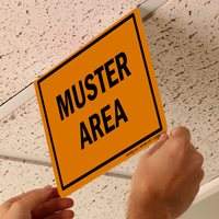 Muster Area Z-Projecting Sign