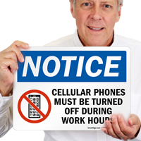 Cellular Phones must be turned off Sign