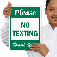 No Texting Sign