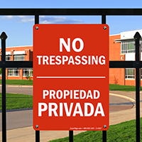 No Trespassing Propiedad Privada Sign