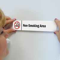 Non-Smoking Area Acrylic Sign for Door