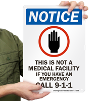 Notice Emergency Call 911 Sign