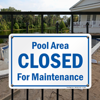 Closed For Maintenance Sign