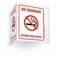 No Smoking Beyond This Point (symbol) Sign