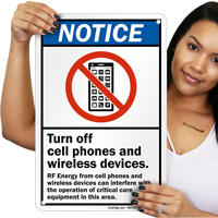 Turn Off Cell Phone and Wireless Devices Sign