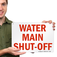 Water Main Shut Off Sign