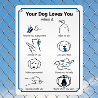Your Dog Loves You Dog Mood Sign