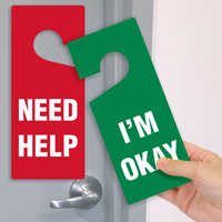 Need Help / I'm Okay Double-Sided Door Hanger