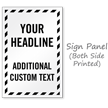 Add Headline and Additional Text Custom Sidewalk Sign