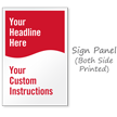 Add Headline and Instructions Here Custom Sidewalk Sign