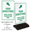 Add Instructions with Arrow Custom Sidewalk Sign