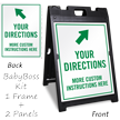 Add Instructions with Arrow Custom Sidewalk Sign
