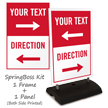 Add Your Text with Directional Arrow Custom Sidewalk Sign