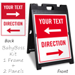 Add Your Text with Directional Arrow Custom Sidewalk Sign
