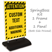 Attention Add Text and Warning Custom Sidewalk Sign