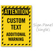 Attention Add Text and Warning Custom Sidewalk Sign
