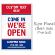 Come In We Are Open BigBoss Portable Custom Sidewalk Sign