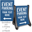 Custom Event Parking Sign Insert, Directional Arrows