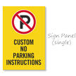 Custom No Parking Sidewalk Sign Insert