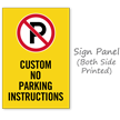 Custom No Parking Sidewalk Sign Insert