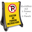 Custom No Parking Sidewalk Sign Insert